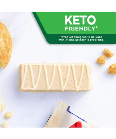Atkins Snickerdoodle Snack Bar with Almond Butter - Keto Friendly, Gluten Free (5 Bars) - Buy Online on GoSupps.com