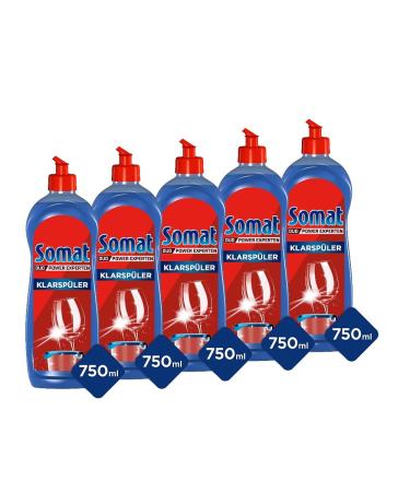 Somat rinse aid 5-pack with extra-dry effect for unbeatable shine on glasses & dishes (5x 750ml) 750 g (5-pack)