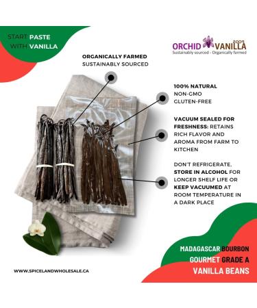 Madagascar Vanilla Beans Bourbon Gourmet Grade-A For Extract And Baking By Weight (2 lb (Pack of 1)) - Buy Online on GoSupps.com