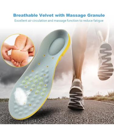 Soumit Memory Foam Shoe Insoles - Comfortable Sport Cushioning for Men and Women - Ideal for Running, Hiking, Walking - Size M (Men 6-8/Women 7.5-10.5) - Buy Online on GoSupps.com