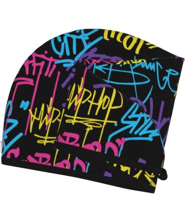 Neon Color Graffiti Coral Velvet Hair Cap | Quick Dry Turban for Long Thick Hair | Anti-Frizz Bath & Shower Towel | Strong Water Absorption | One Size Fits All - Buy Online on GoSupps.com