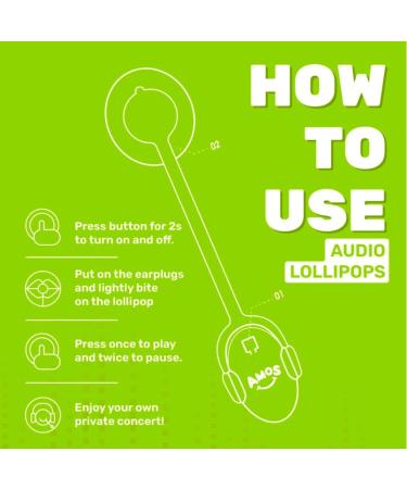 Amos TastySounds Candy Lollipop Strawberry Flavour 16g (Pack of 2) | Individually Packed Audio Music Lollipop - Buy Online on GoSupps.com