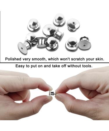 30 Pieces Metal Locking Pin Backs - No Tool Required - Silver Lapel Pin Clasps for Disney & Badge Pins - Buy Online on GoSupps.com