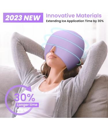 NEWGO Migraine Relief Cap - Purple Full Coverage Headache Hat for Cold Therapy and Stress Relief - Buy Online on GoSupps.com