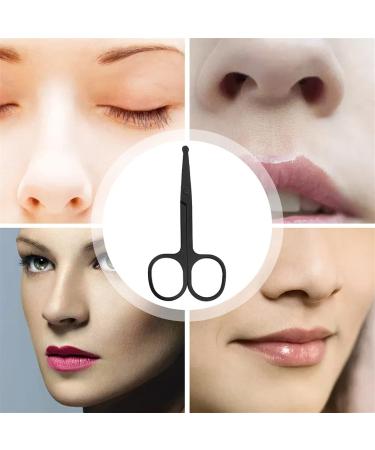 Buy OUSIKA Nose Hair Trimmer - Mini Stainless Steel Ergonomic Cutter Portable Black Nose Hair Scissors for Precision Grooming - Buy Online on GoSupps.com