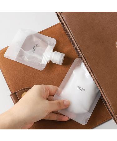 KALLORY Travel Size Refillable Squeeze Pouch 30ml Stand Up Toiletry Lotion Gel Bags - 15pcs/17pcs/30ml - Buy Online on GoSupps.com