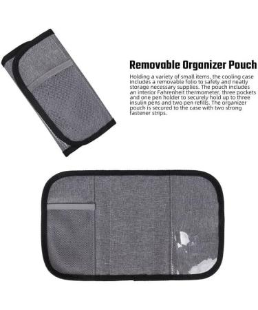 Semikk Insulin Cooler Travel Case - Diabetic Insulated Organizer for Insulin Pen & Medication with 2 Ice Packs - Portable Cooling Bag for Diabetic Supplies (Grey) - Buy Online on GoSupps.com