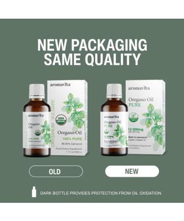Aromavita 100% Pure Undiluted Organic Greek Oregano Oil - Extra Strength Non-GMO Carvacrol Extract - 1.7 Fl Oz - Buy Online on GoSupps.com