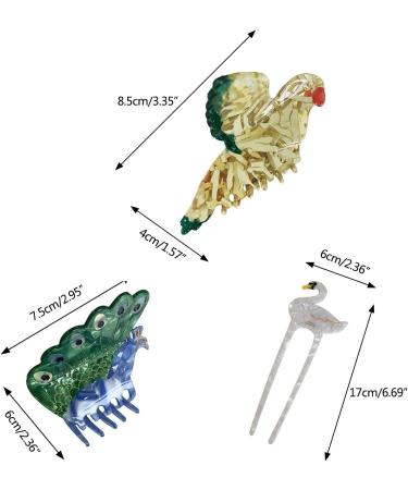 Cute Animal Hair Clip for Women Claw Clip Styling Hairpin Thick Hair Thin Hair Hair Accessories Headpiece Gift animal hair claw clip for women girls for thick hair thin hair hair accessories styling 1 count (Pack of 1) Black Toucan - Buy Online on GoSupps.com