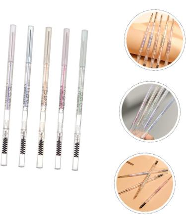 iplusmile 5 pi ces Crayons Sourcils tanches avec Brosse Crayons Automatiques Fins Anti-sueur pour Maquillage Naturel Multi-teintes Marron Naturel Gris Marron Menthe Th Au Lait Gris Th  - Buy Online on GoSupps.com