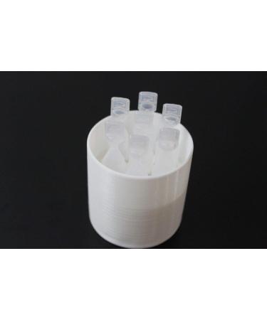 Znet3D Eye Drop Vials Holder - Organize 7 Disposable Vials with Pressure-Fitted Lid | Clean & Convenient Storage (White - Buy Online on GoSupps.com