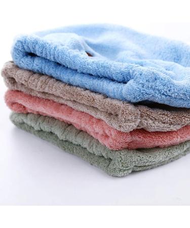 Abcsea Children's Turban Hair Dryer Towels - Fast Drying Microfiber Head Wraps in Pink & Khaki | Ideal for Quick Hair Drying - Buy Online on GoSupps.com
