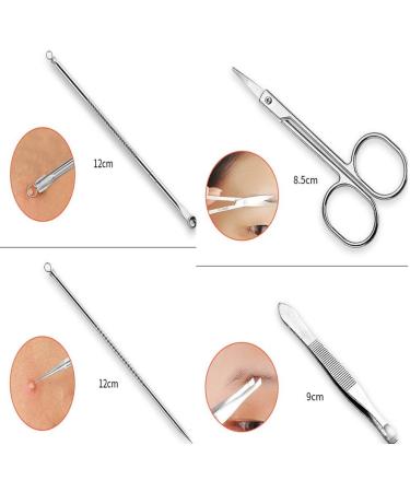 10set Eyebrow Grooming Set Eyebrow Tools Kit Eyelash Curler Eybrow Tweezer Shaper Scissor Earpick Acne Blackhead Neddle Kit - Buy Online on GoSupps.com