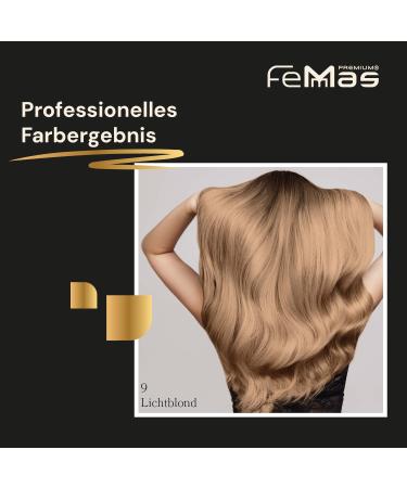 Femmas Light Blonde 9i Professional Cream Hair Color - Argan Oil Keratin & Ceramids for Radiant Permanent Color | 100ml - Buy Online on GoSupps.com