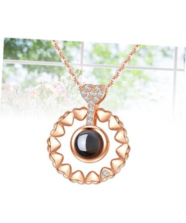 CALLARON 100 Necklaces A Necklace Womens Necklace Rose Gold Necklace Heart-shaped - Buy Online on GoSupps.com