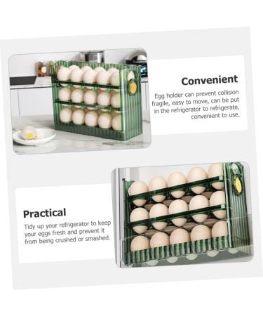 Egg Storage Box Egg Holder for Fridge Egg Preservation Holder Organizer for Refrigerator Household Green 26X20X10CM - Buy Online on GoSupps.com
