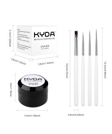KYDA Silver Chrome Nail Polish Gel - Reflective Metallic Mirror Effect High Gloss Shine Soak Off UV LED - Premium DIY Nail Art - Buy Online on GoSupps.com