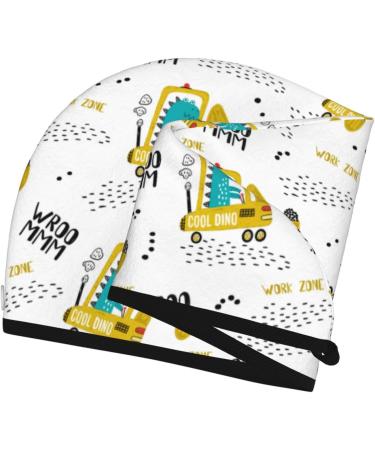 Fast-Drying Dinosaur Hair Towel Wrap | Button Towel Turban for Quick Hair Drying - Buy Online on GoSupps.com