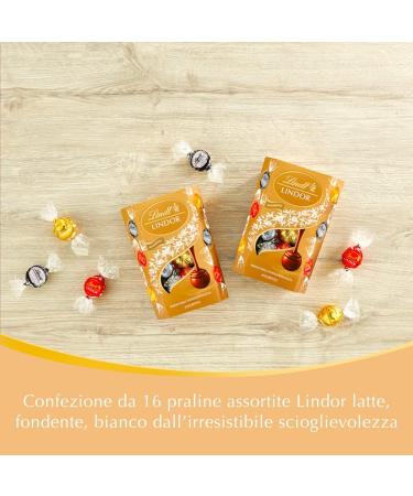  Lindt Lindt Lindor includes dark chocolate (70% cocoa) milk chocolate white chocolate delicious chocolates with a creamy chocolate center 200g approximately 16 chocolates - Buy Online on GoSupps.com