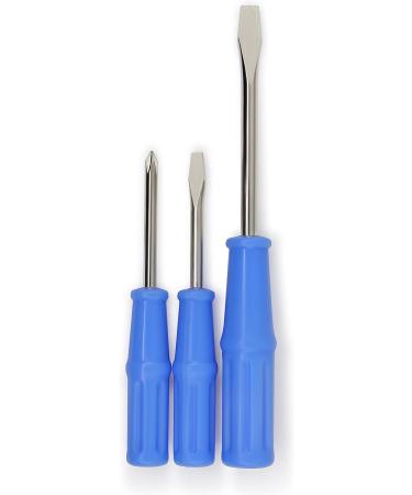 Dritz Screwdriver Set - 2 Flat, 1 Phillips Head, Assorted Sizes - Blue - Buy Online on GoSupps.com
