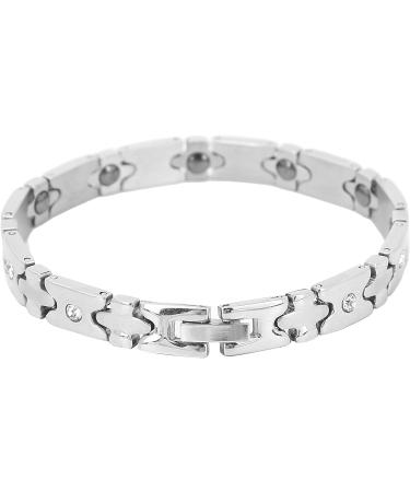 Shop Stylish Titanium Steel Magnetic Therapy Bracelet for Pain Relief | Unisex Design - Buy Online on GoSupps.com