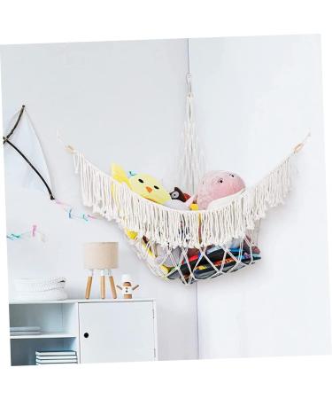 Magiclulu Yoga Ball Stand & Plush Toy Hammock - White Cotton Network for Kids' Storage & Play - Buy Online on GoSupps.com