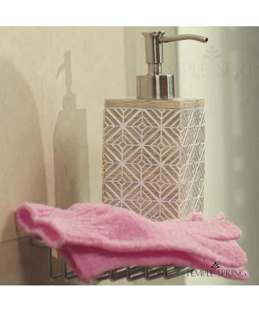 Bamboo Exfoliating Gloves - Pink, Eco-Friendly Bath Mitts for Ingrown Hair and Dead Skin Removal - Buy Online on GoSupps.com