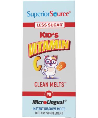 Superior Source Kids Vitamin C 125mg Quick Dissolve Sublingual Tablets 90 Ct - Immune Support & Non-GMO - Buy Online on GoSupps.com