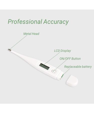 Daffodil HPC300 Digital Body Thermometer - LCD Fever Thermometer for Oral & Rectal Use - Mercury-Free CE Certified Easy-to-Read Display - Buy Online on GoSupps.com