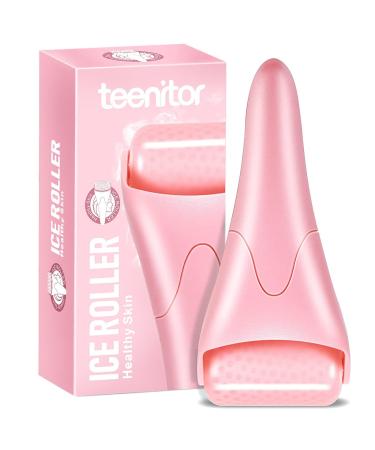 Teenitor Face Roller Ice Roller for Face & Eye Puffiness Relief Eye Roller for Puffy Eyes Facial Ice Roller Ice Face Roller Skin Care Beauty Tools Pink