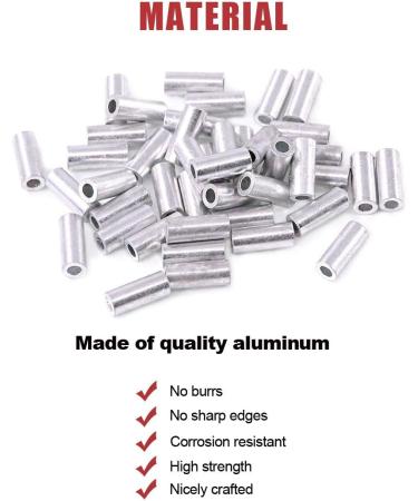 Hilitchi 600 Pcs 6 Sizes Single Barrel Crimp Sleeves Aluminum Connector Kit for Fishing Line - 1.0, 1.2, 1.4, 1.6, 1.8 & 2mm Dia - Buy Online on GoSupps.com