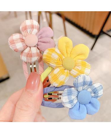 20 Pcs Flower Hair Clips & Hair Ties Set for Baby Girls and Teens | Barrette Hair Accessories Kit with Snap Clips | (A) - Buy Online on GoSupps.com