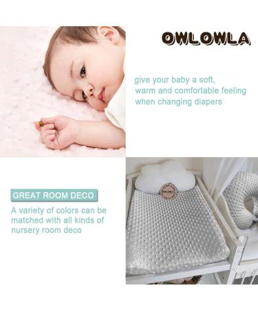 Owlowla Soft Minky Dots Changing Pad Cover for Baby Boy and Girl - Khaki - Buy Online on GoSupps.com