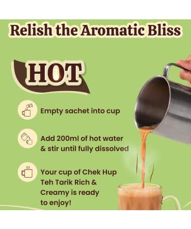 Chek Hup Teh Tarik RC - Th Noir Instantan Cr meux - 12 Sachets Individuels - Avec Sucre de Roche et dulcorants Naturels - Buy Online on GoSupps.com