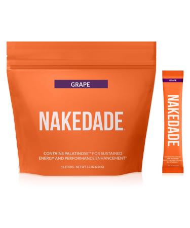 Nakedade Grape Performance Enhancing Sports Drink Powder - Electrolyte Powder No GMOs or Artificial Sweeteners Gluten-Free Soy-Free Dairy-Free 16 Sticks