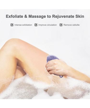 Fastech Silicone Body Brush - Double-Sided Bathing & Shower Brush for Deep Cleaning Gentle Peeling and Massage | Ideal for All Skin Types | Lavender - Buy Online on GoSupps.com