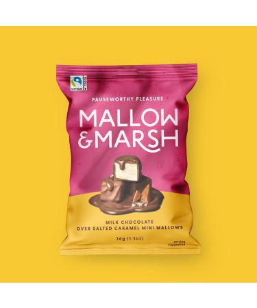 Mallow & Marsh Milk Chocolate over Salted Caramel Mini Mallows Multipack 12 x 36g Salted Caramel Multipack 12 x 36g - Buy Online on GoSupps.com