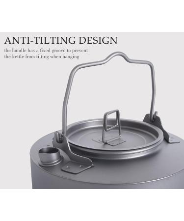 Boundless Voyage 700ml Titanium Kettle - Ultralight Portable Teapot for Outdoor Camping - Grey-Ti3100D - Buy Online on GoSupps.com