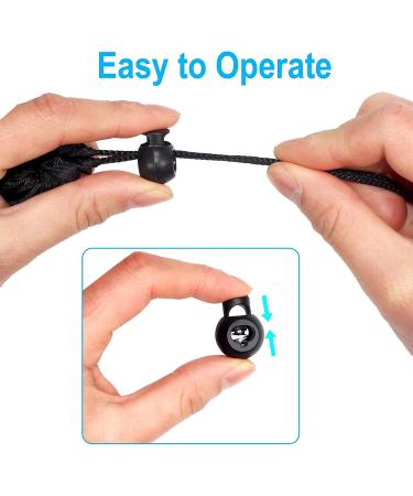 ZUSHALLMY 48pcs Upgraded Plastic Cord Lock - Drawstring Clip with Spring Toggle Stoppers for Shoelaces & Paracord - Buy Online on GoSupps.com