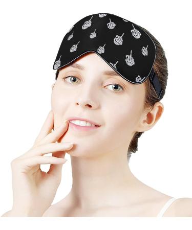 Middle Finger Sleeping Blindfold Mask - Adjustable Strap Eye Cover for Men & Women - Buy Online on GoSupps.com