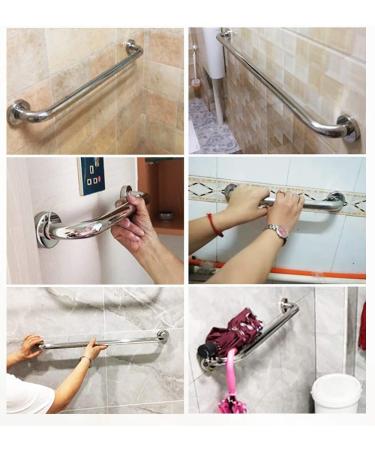 Grab Bars Handle Safety Support Hand Rails Bathroom Handicap Grab Bars 34 Inch Handicap Grab Bar Stainless Steel Safety Grip Bath and Sho - Buy Online on GoSupps.com