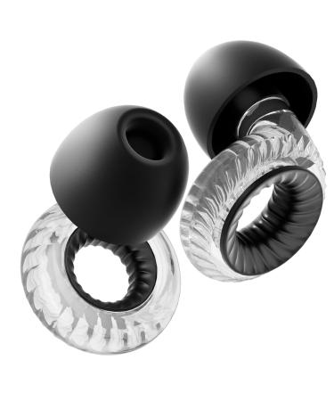 Concert Ear Plugs Yawsoy High Fidelity Noise Cancelling Ear Plugs Reusable Ear Plugs for Musicians Raves Focus and Sleep 20dB Noise Reduction & Hearing Protection 6 Pair Ear Tips in S/M/L(Clear)