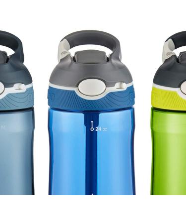 Contigo Autospout Straw Ashland Water Bottle 24 oz 3-Pack - Stormy Weather, Vibrant Lime, Monaco - Buy Online on GoSupps.com