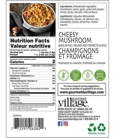 Gourmet du Village Cheesy Mushroom Baked Dip Mix - Buy Online on GoSupps.com