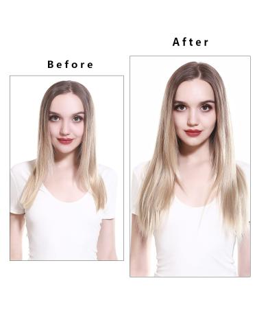 SARLA 22 Inch Invisible Wire Hair Extensions - Light Auburn Straight Synthetic Hairpiece - Adjustable Headband for Women - Pack of 1 - Buy Online on GoSupps.com