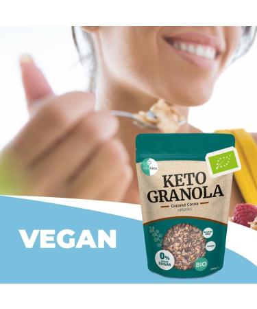 Go-Keto BIO Keto Granola Coconut Chocolate 290g - Muesli Keto pour un petit d jeuner Keto avec chips de noix de coco noix graines de tournesol & p pins de courge v g talien sans gluten - Buy Online on GoSupps.com