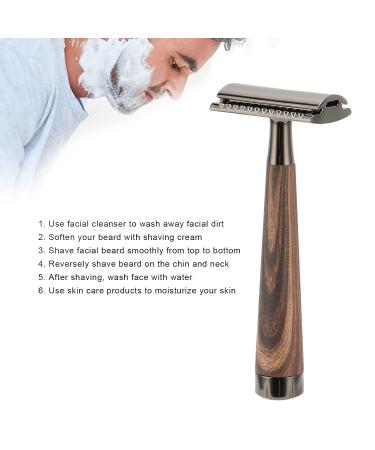 Double Edge Safety Razor with Non-Slip Handle - Sharp Travel & Home Shaver for Men - Buy Online on GoSupps.com