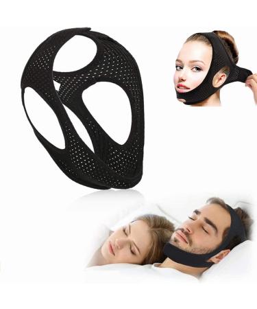 Anti snoring chin straps anti -snoring chin strap snoring stopper anti -snoring anti -table band snoring solution 2024 update for snoring reduction snore relief chin straps black