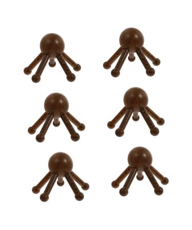 Gleavi 6 STK Massage device with five claws hair scalp washer Hand -led head massage devices Face spider spider massage comb trigger back scrollrad spa wenge