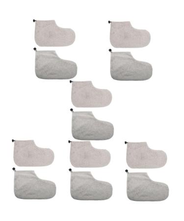 Housoutil 6 Pairs Wax Warm Foot Cover Paraffin Bath Liners Wax Bath Grooming Glove Foot Spa Covers Skull Stationary Convenient Wax Foot Cover Paraffin Booties Pedal Mittens Cotton 28X20X0.9CMx6pcs Greyx6pcs